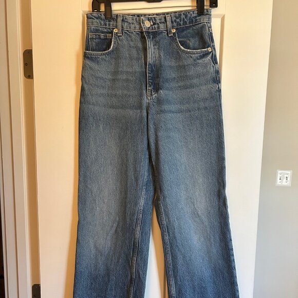 Zara Denim - Zara Wide Leg Jeans with Raw Hem